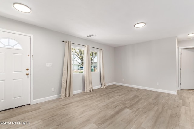 entrance foyer featuring light hardwood / wood-style flooring