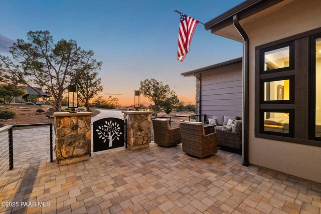 15425 N Talking Rock Ranch Rd, Prescott, AZ 86305 - view of patio / terrace featuring an outdoor living space