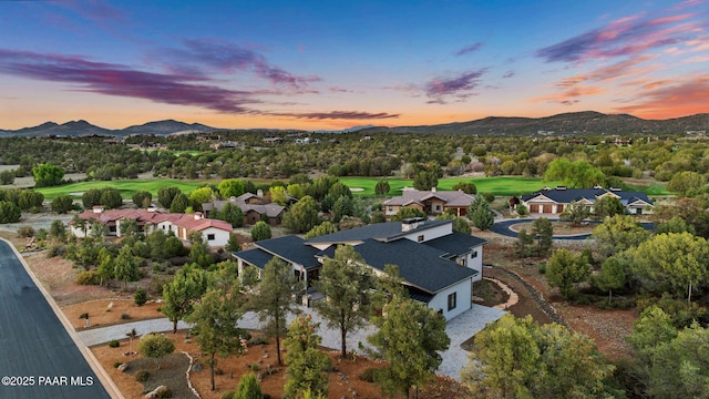 15425 N Talking Rock Ranch Rd, Prescott, AZ 86305 - drone / aerial view of a mountainous background and a golf course