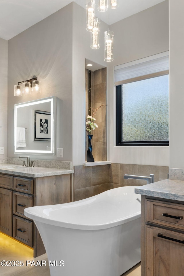 15425 N Talking Rock Ranch Rd, Prescott, AZ 86305 - full bathroom featuring a freestanding tub and vanity