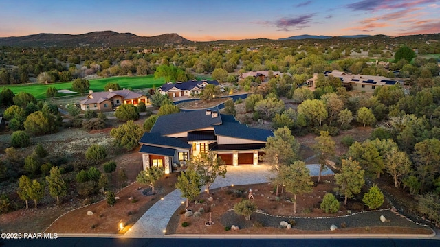 15425 N Talking Rock Ranch Rd, Prescott, AZ 86305 - aerial view at dusk of a mountain view