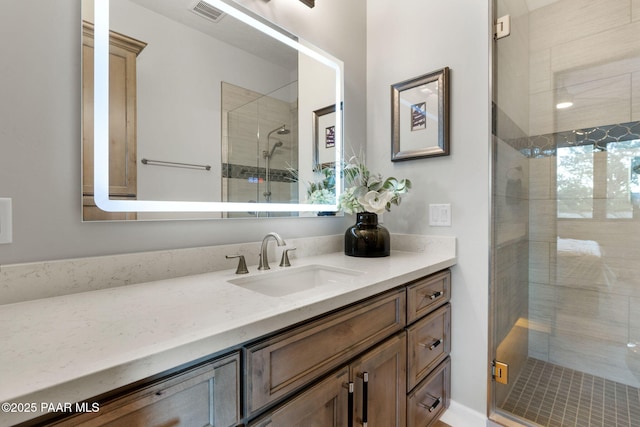 15425 N Talking Rock Ranch Rd, Prescott, AZ 86305 - bathroom featuring vanity and a stall shower