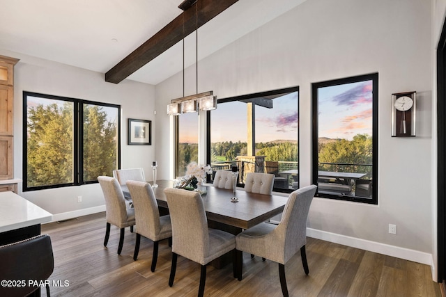 15425 N Talking Rock Ranch Rd, Prescott, AZ 86305 - dining room featuring dark wood finished floors and a chandelier