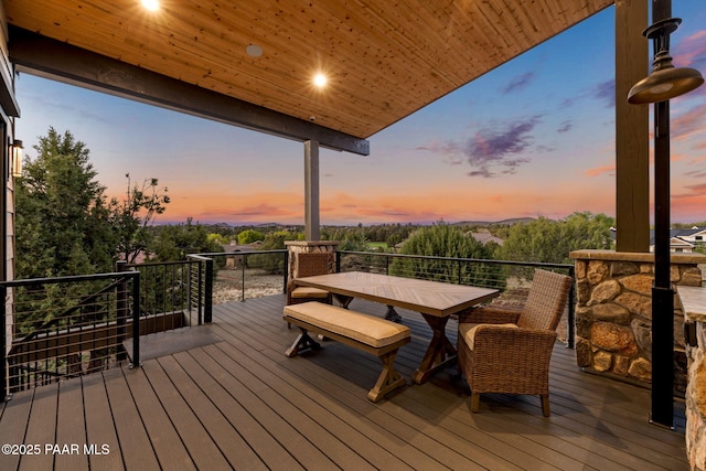 15425 N Talking Rock Ranch Rd, Prescott, AZ 86305 - deck featuring outdoor dining area