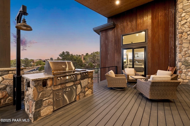 15425 N Talking Rock Ranch Rd, Prescott, AZ 86305 - deck featuring an outdoor kitchen