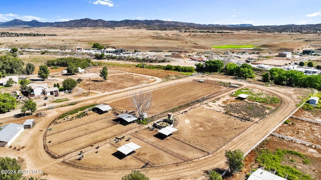 aerial view featuring a mountain view