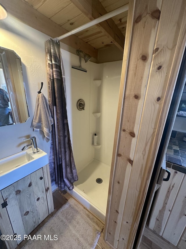 13502 S Burton Rd, Mayer, AZ 86333 - bathroom with vanity and a stall shower