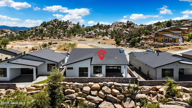 aerial view with a residential view