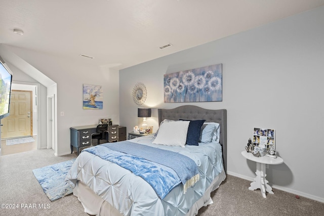 bedroom with carpet