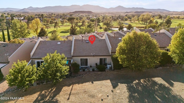 983 N Rolling Green Rd, Dewey-Humboldt, AZ 86327 - aerial view of residential area featuring a local golf course and a mountain backdrop