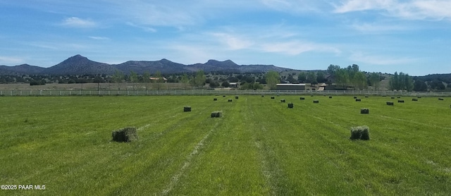exterior space with a rural view