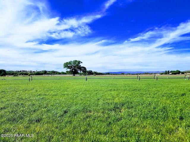 view of yard featuring a rural view