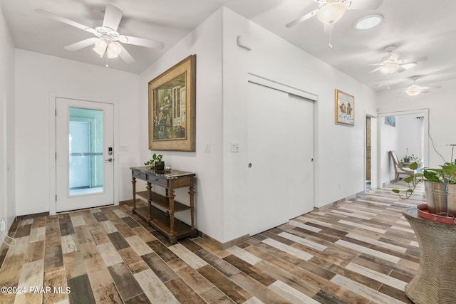 entryway featuring light hardwood / wood-style floors