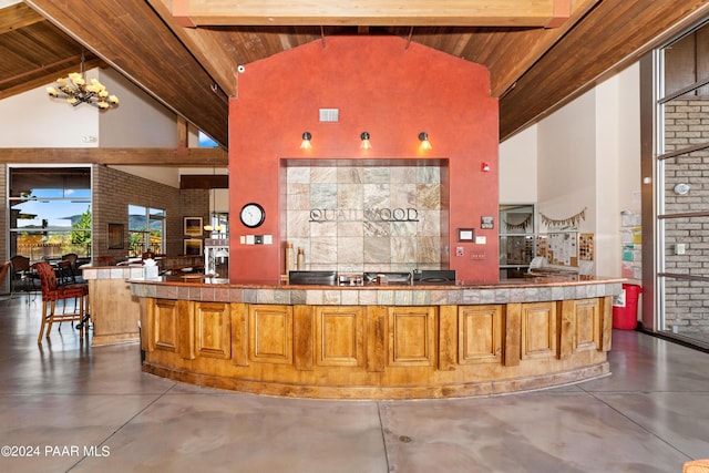 reception featuring visible vents and a chandelier