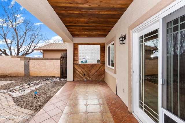 view of patio with fence