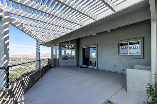 view of patio / terrace featuring a pergola