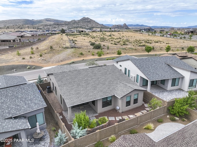 bird's eye view featuring a mountain view