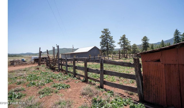 581 Cooper Ranch Rd, Williams, AZ 86046 - view of yard with a rural view, fence, and a mountain view