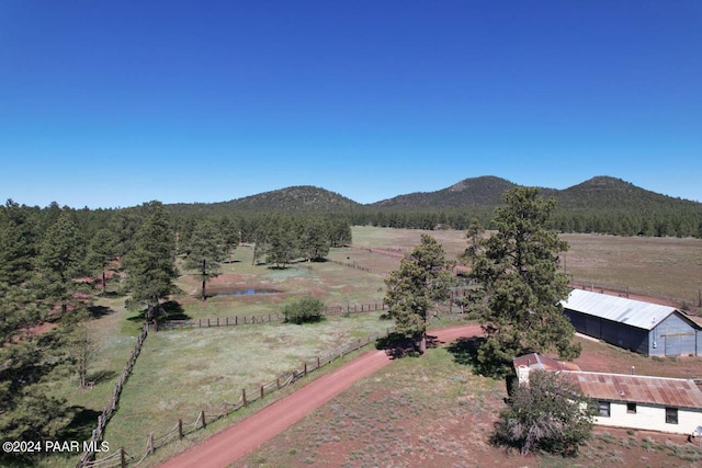 581 Cooper Ranch Rd, Williams, AZ 86046 - birds eye view of property featuring a rural view and a mountain view