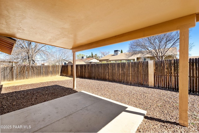 exterior space featuring a fenced backyard