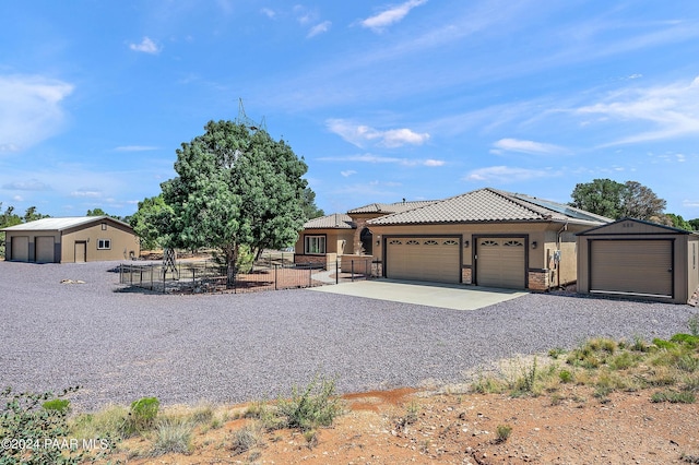 view of front of home with solar panels