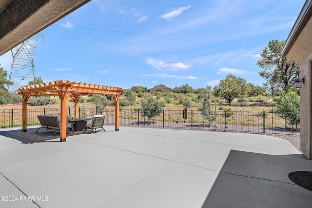 view of patio / terrace with a pergola