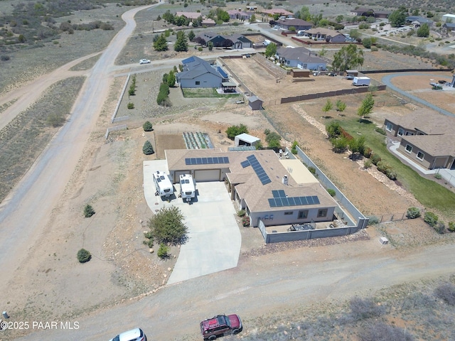 aerial view of residential area