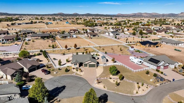 aerial view featuring a mountain view