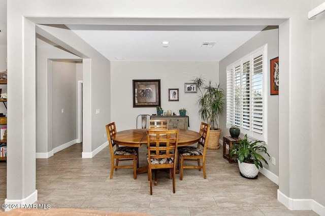 view of dining area