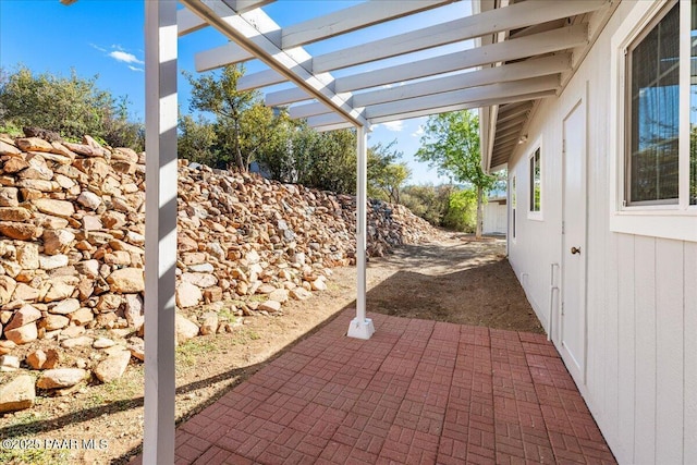 view of patio / terrace with a pergola