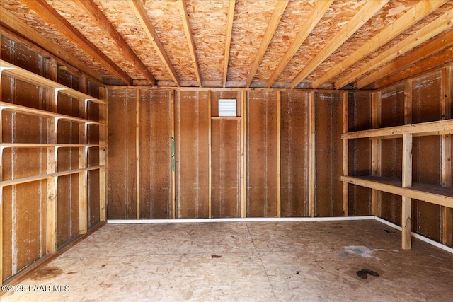 view of storage area