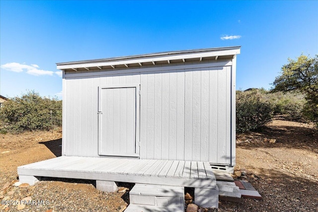 view of shed
