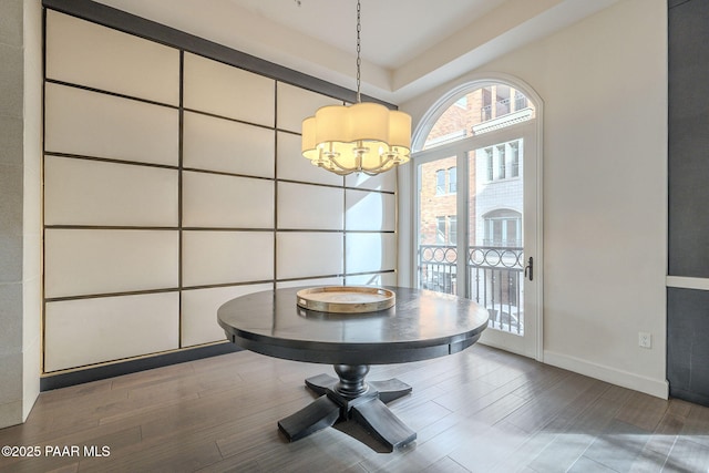 view of unfurnished dining area