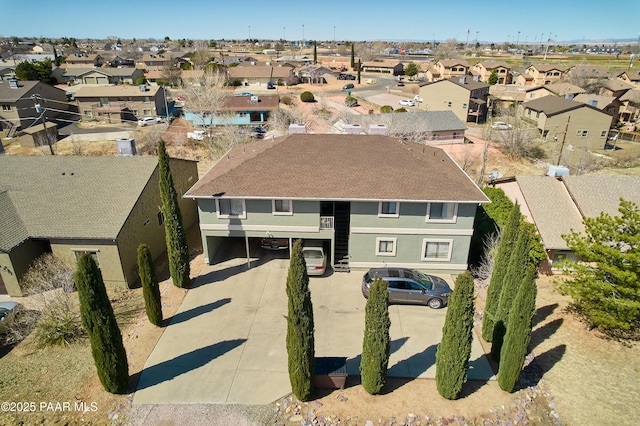 bird's eye view featuring a residential view