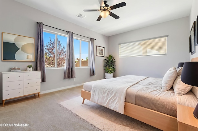 6286 E Livingston Loop, Prescott Valley, AZ 86314 - bedroom featuring light colored carpet and ceiling fan