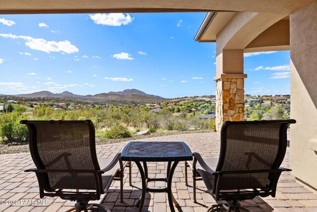 1032 Vantage Point Cir, Prescott, AZ 86301 - view of patio featuring a mountain view