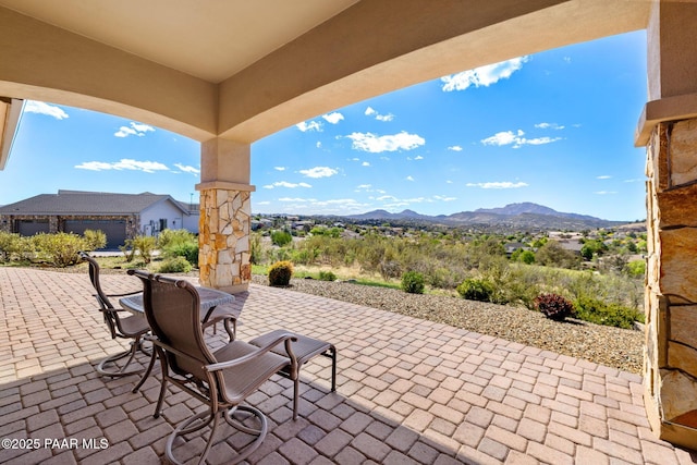 1032 Vantage Point Cir, Prescott, AZ 86301 - view of patio / terrace with a mountain view