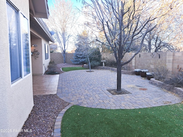 view of yard featuring a patio