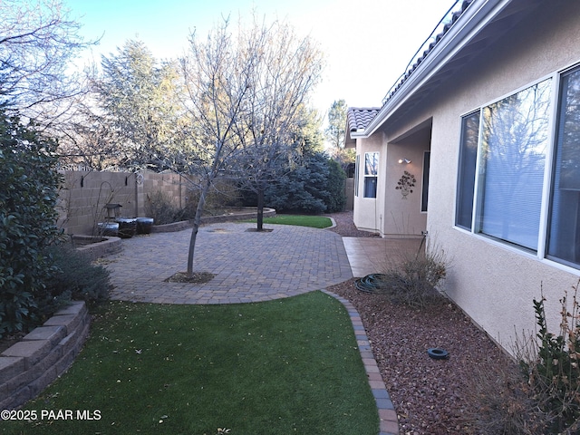 view of yard featuring a patio area