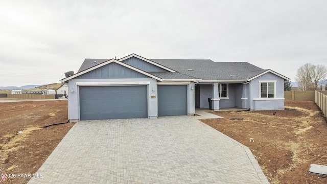 view of front of house featuring a garage