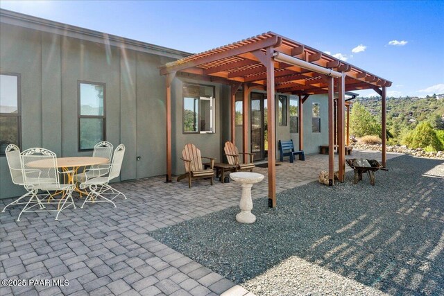 749 S Montezuma St, Prescott, AZ 86303 - view of patio featuring a pergola and outdoor dining space