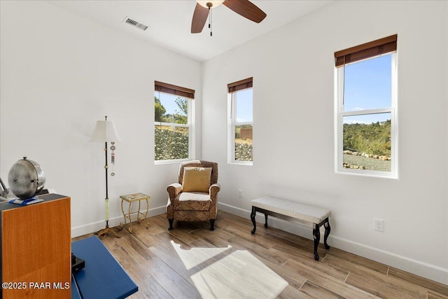 749 S Montezuma St, Prescott, AZ 86303 - living area with ceiling fan and light wood-style flooring
