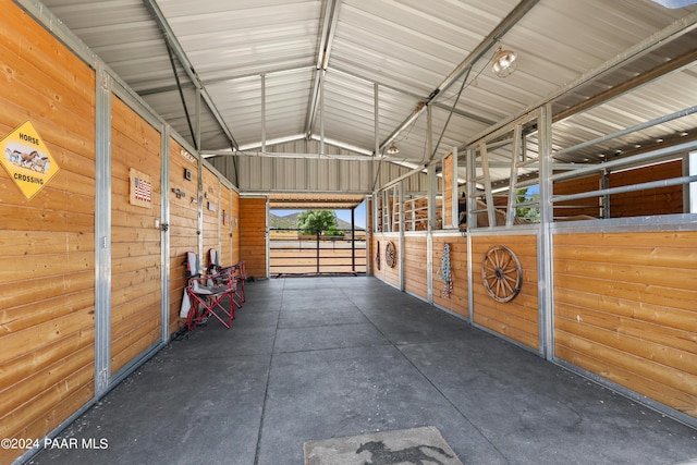 view of horse barn