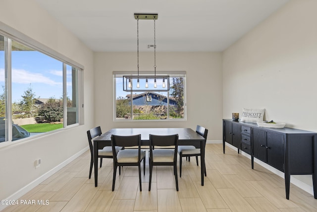 view of dining area