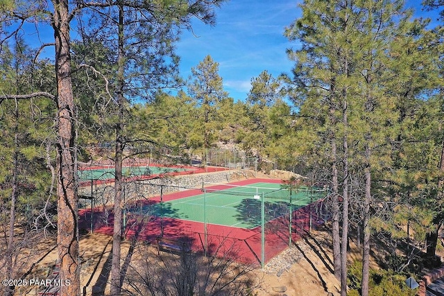 view of tennis court