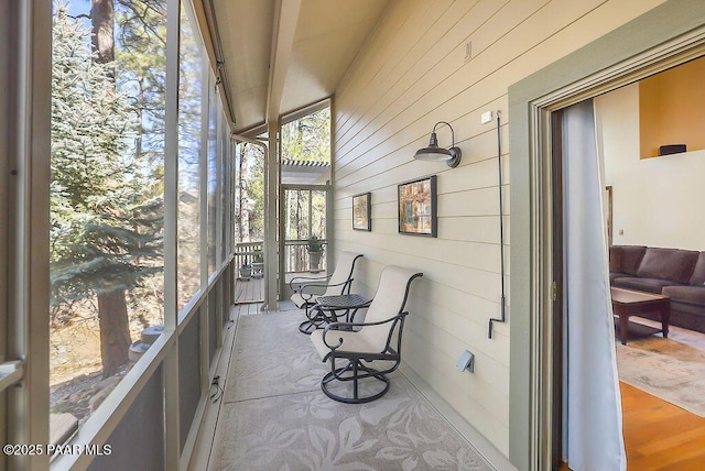 view of sunroom / solarium