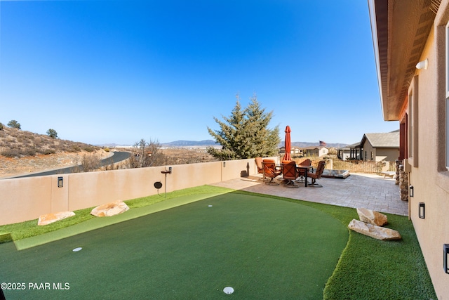 view of yard with a patio area