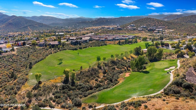 bird's eye view featuring a mountain view