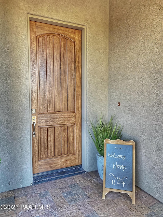 12345 N Petra Cir, Prescott, AZ 86305 - view of exterior entry featuring stucco siding