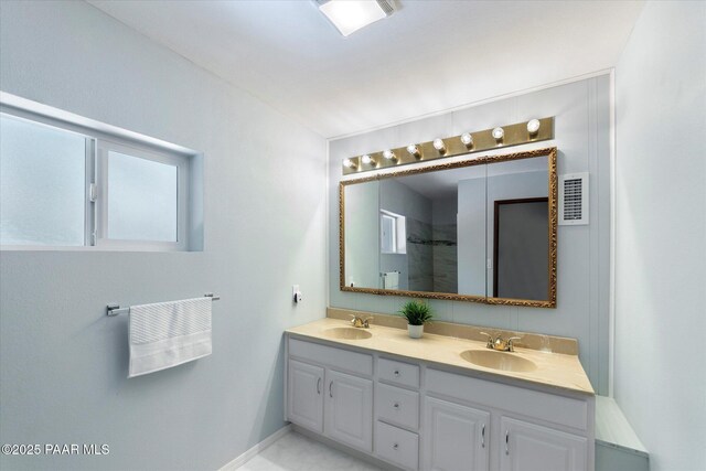 4937 S Deer Trl, Prescott, AZ 86303 - full bath with double vanity and baseboards